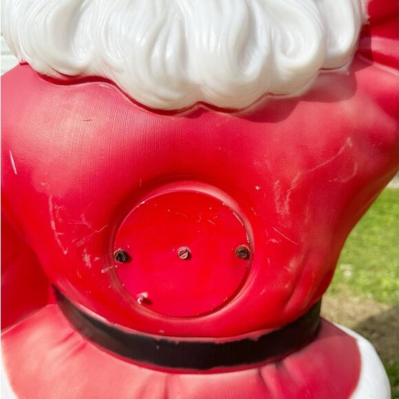 Empire Vintage Dancing Santa Blow Mold Waving with Light 40"- Bottom Cracked - Picture 9 of 15